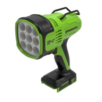 фонарь-прожектор светодиодный аккумуляторный greenworks, g24sl, 24v, без акб и зу